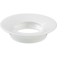 Салатник для комплимента «Крушиал Дэт» с отверстием для ложки;фарфор;D=11/7,H=2см;белый