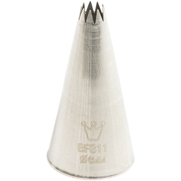 Насадка кондитерская «Открытая звезда» (9 зубцов)[5шт];сталь нерж.;D=25/6,H=45мм;стальной