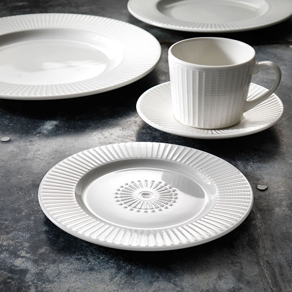 Блюдце «Виллоу»;фарфор;D=117/40мм;белый