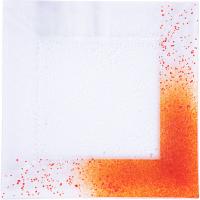 Тарелка «Макс»;стекло;,H=27,L=200,B=200мм;оранжев.