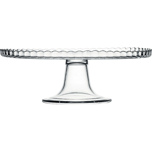 Подставка д/торта (бортик вверх) «Патиссери»;стекло;D=28,H=9см;прозр.