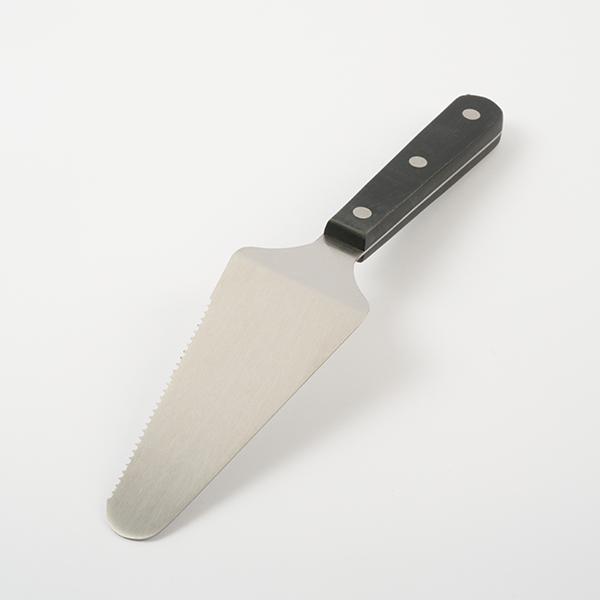 Лопатка кондитерская для торта;сталь нерж.,полиоксиметилен;,H=1,2,L=255,B=60мм;металлич.,черный