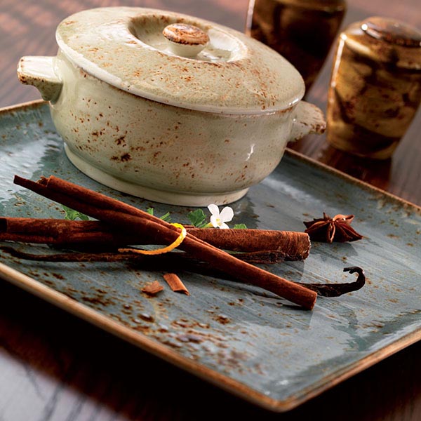 Блюдо «Крафт Блю» квадратное;фарфор;,H=18,L=270,B=270мм;синий