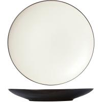 Тарелка;керамика;D=28см;слон.кость,черный
