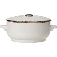 Чашка бульонная «Браун дэппл» б/крышки;фарфор;425мл;D=12,H=6см;белый,коричнев.