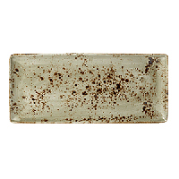 Блюдо «Краф Грин» прямоугольное;фарфор;,H=23,L=370,B=160мм;зелен.