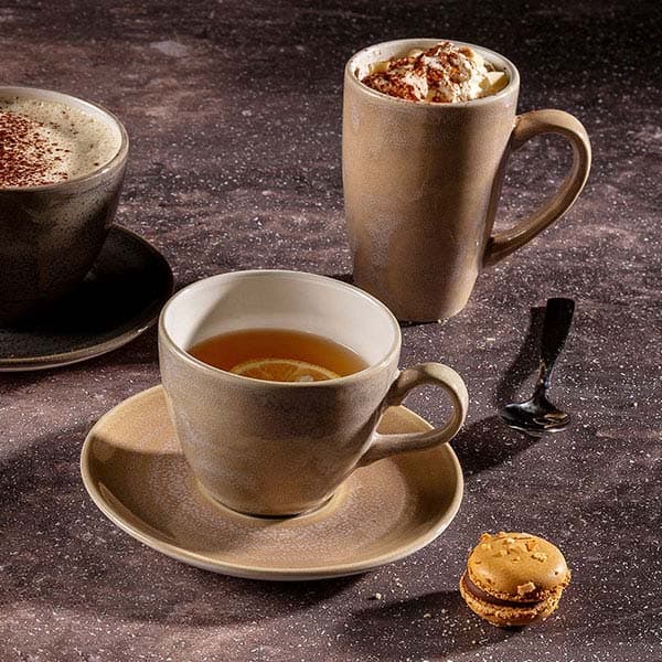 Блюдце «Революшн Сэндстоун»;фарфор;D=12,5см;бежев.