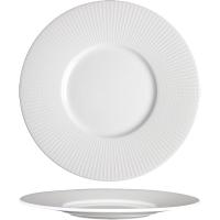 Тарелка «Виллоу» мелкая с широким бортом;фарфор;D=28,5см;белый