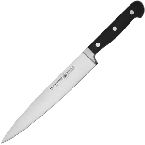 Нож обвалочный «Глория Люкс» для нарезки мяса;сталь;,L=33/21,B=3см;черный,металлич.