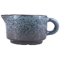 Сливочник «Млечный путь изумрудный»;фарфор;50мл;D=65,H=40мм;изумруд.,черный