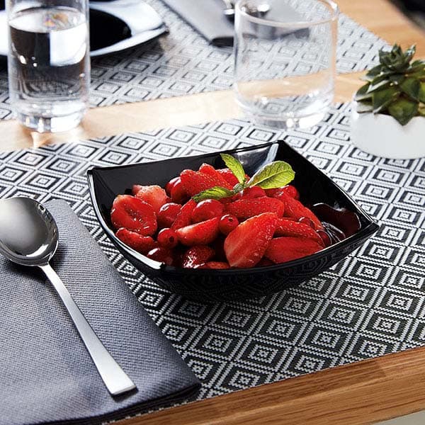 Салатник «Квадрато»;стекло;300мл;,H=5,L=14,B=14см;черный