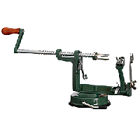 Машинка д/чистки яблок;алюмин.,сталь нерж.;,H=13,L=25,B=10см;зелен.,металлич.