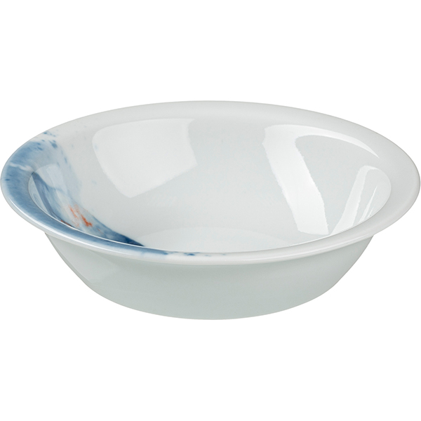 Салатник «Тренд» Медуза;фарфор;230мл;D=140,H=41мм;белый,синий