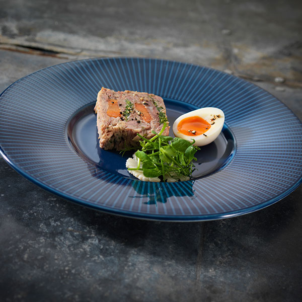 Тарелка «Виллоу Азур» мелкая с широким бортом;фарфор;D=285,H=25мм;синий