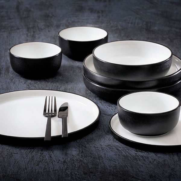 Салатник «Космик»;фарфор;D=11см;голуб.,черный