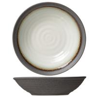 Тарелка глубокая «Стоун»;фарфор;D=180,H=43мм;серый