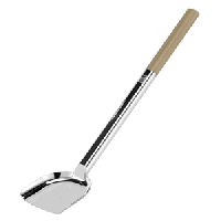 Лопатка кухонная;сталь,дерево;,L=40/9,B=9см;металлич.,древесн.