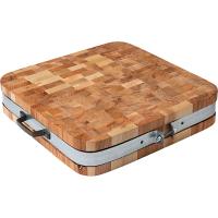 Колода разделочная настольная;бук;,H=10,L=50,B=50см;св. дерево,стальной