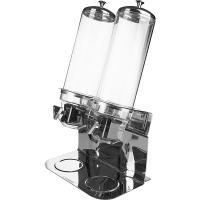 Диспенсер для мюсли двойной 4л*2;поликарбонат;,H=60,L=36,2,B=24см