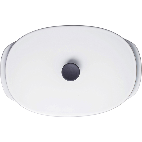 Блюдо для подачи «Карактэр» с крышкой с ручками;керамика;1,3л;,H=90,L=260,B=185мм;белый,черный