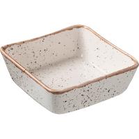 Салатник «Пунто Бьянка»;фарфор;0,6л;,H=55,L=150,B=150мм;белый,черный