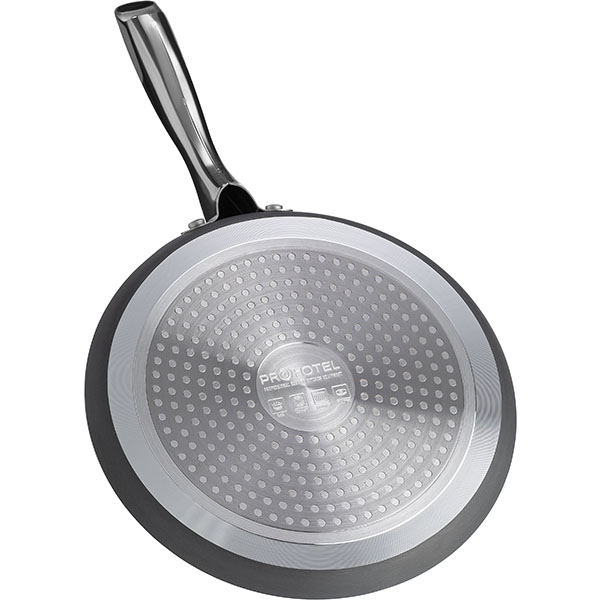 Сковорода для блинов «Уитфорд»;алюм.литой,сталь нерж.;450мл;D=220,H=15мм;черный,металлич.