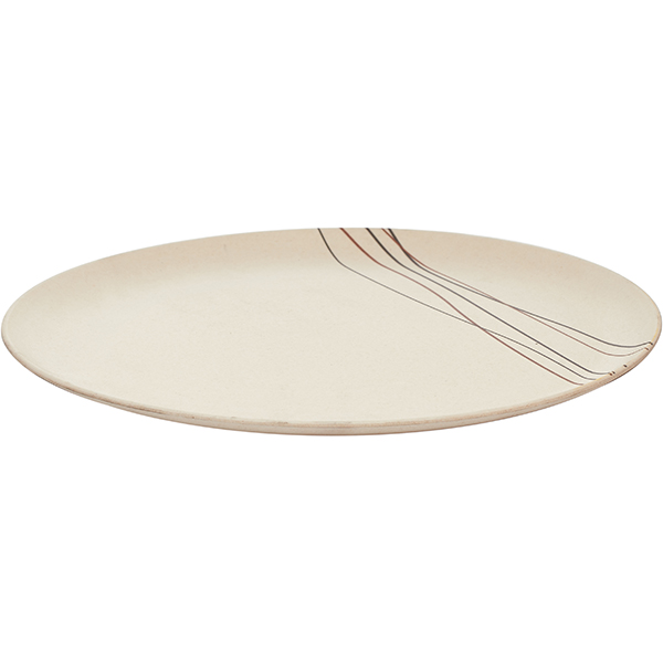 Тарелка мелкая;бамбук;D=250,H=15мм;бежев.