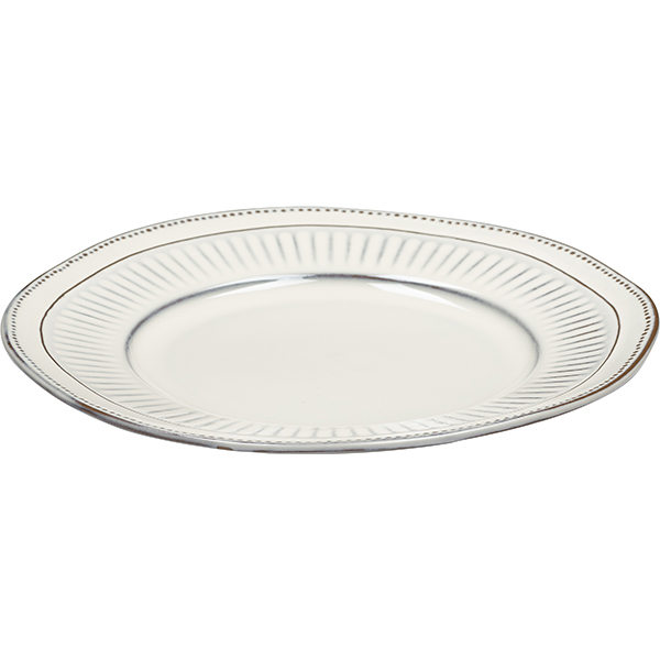 Тарелка «Стили» мелкая;фарфор;D=27см;белый