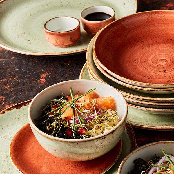 Салатник «Крафт Терракота»;фарфор;1л;D=255,H=35мм;терракот