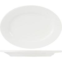 Блюдо «Кунстверк» овальное;фарфор;,L=20,B=14см;белый