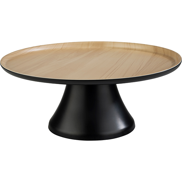 Блюдо для подачи «Фрида»;пластик;D=315,H=15мм;коричнев.,черный