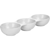 Менажница 3 отделения «Пати»;фарфор;,L=23/5,B=7см;белый