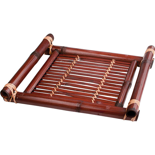 Блюдо для суши;бамбук;,H=45,L=400,B=300мм;тем.корич.