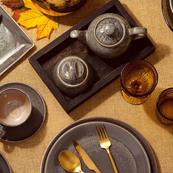 Чайник заварочный «Революшн Гранит»;фарфор;425мл;серый,коричнев.