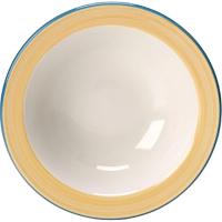 Салатник «Рио Еллоу»;фарфор;0,515л;D=16,5см;белый,желт.