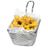 Корзинка для картофеля фри;сталь нерж.;,H=55,L=100,B=85мм