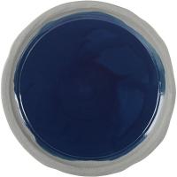 Тарелка «Нау» мелкая;керамика;D=210,H=18мм;синий,серый