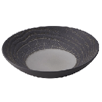 Салатник «Арборесценс»;фарфор;175мл;D=140,H=32мм;черный,серый