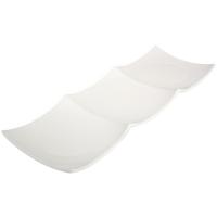 Менажница 3 ячейки «Кассиопея»;фарфор;,L=290,B=9,5мм;белый