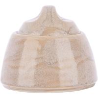 Сахарница с крышкой «Революшн Сэндстоун»;фарфор;200мл;D=75,H=85мм;бежев.