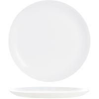 Тарелка «Эволюшнс Уайт» мелкая;стекло;D=27см;белый