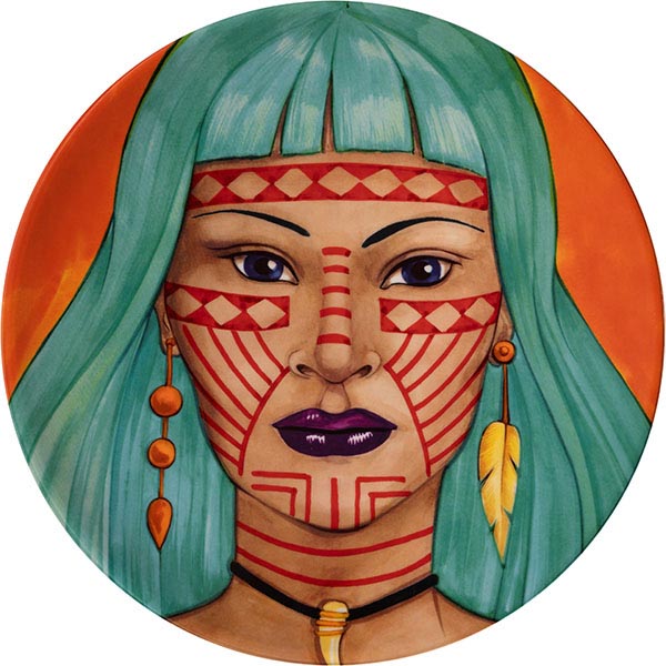 Тарелка «Анимае» в ассортименте набор[6шт];фарфор;D=32см;разноцветн.