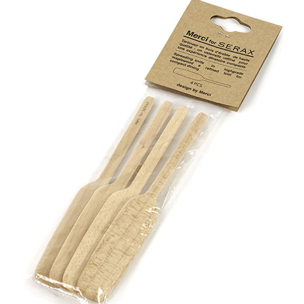 Лопатка д/масла «Мерси»[4шт];дерево;,L=140,B=21мм