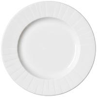 Тарелка «Алина» с широким бортом;фарфор;D=25,5см;белый
