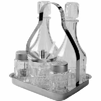 Набор масло,горч.,соль,перец «Фасетте»;стекло,сталь нерж.;,H=30см