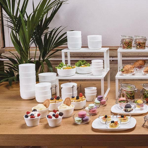 Салатник «Кейрвейр»;стекло;360мл;D=100,7,H=65мм;белый