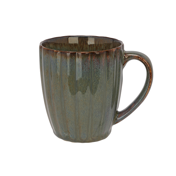 Кружка «Астера»;керамика;350мл;D=9,H=10см;серый,серо-голуб.