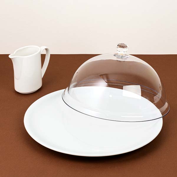 Крышка для тарелки;поликарбонат;D=25,H=13,5см;прозр.