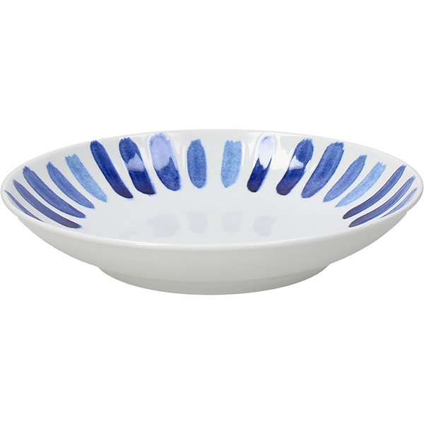 Тарелка глубокая «Панарея»;фарфор;1,1л;D=26,H=5см;белый,синий