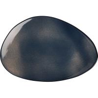 Блюдо «Пати»;фарфор;,L=37,B=25см;серый,синий